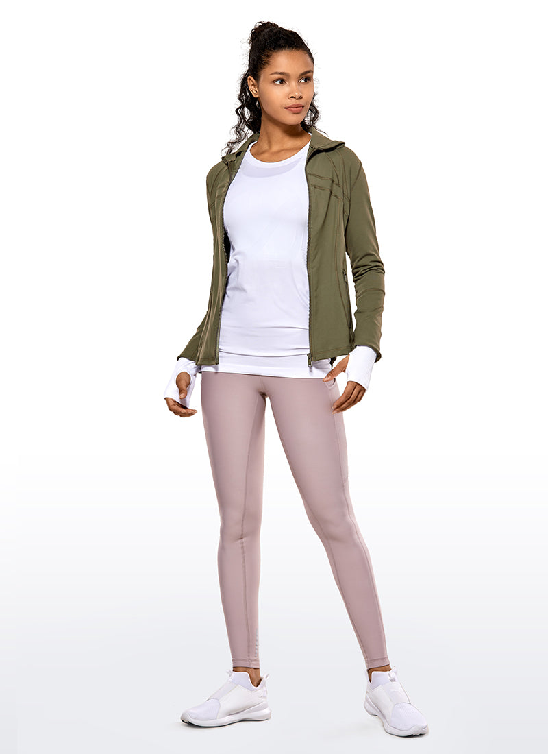 CRZ YOGA Women's Train Slim Fit Shirts Speedy Seamless Long Sleeves Black