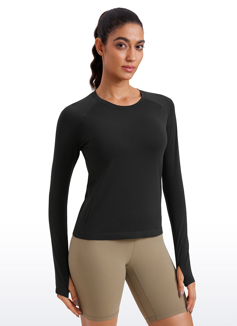 Seamless Long Sleeves with Thumbholes Shirts