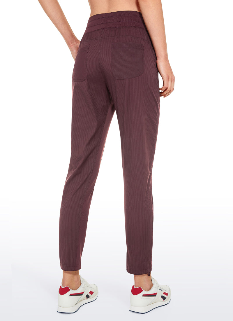 Striped Cinched Leg Pocket Pant 27''