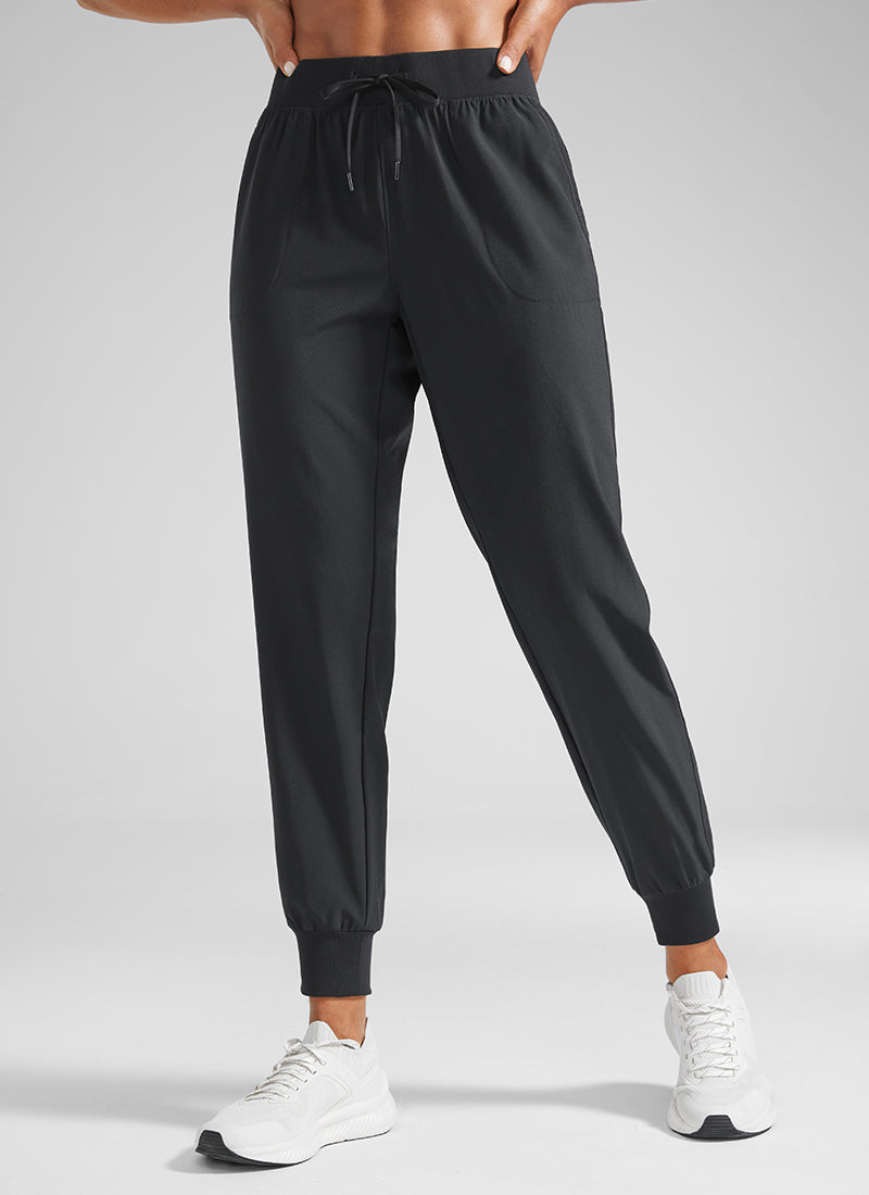 Feathery-Fit Drawstring Jogger with Pockets 28'' - Flat Waistband