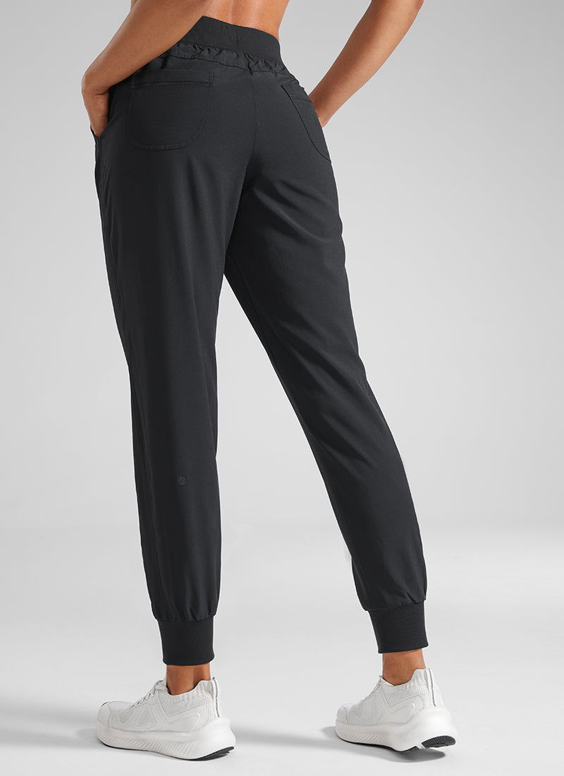 Feathery-Fit Drawstring Jogger with Pockets 28'' - Flat Waistband