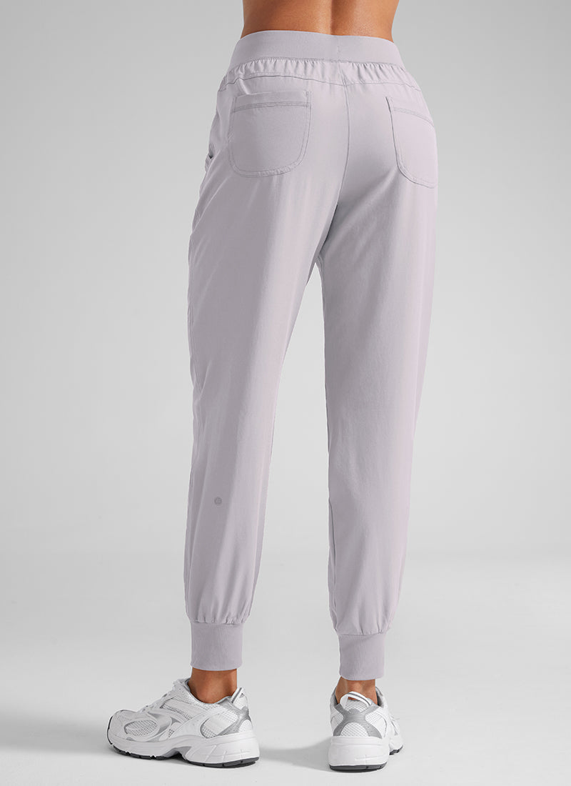 Feathery-Fit Drawstring Jogger with Pockets 28'' - Flat Waistband