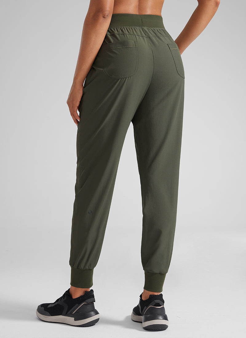 Feathery-Fit Drawstring Jogger with Pockets 28'' - Flat Waistband