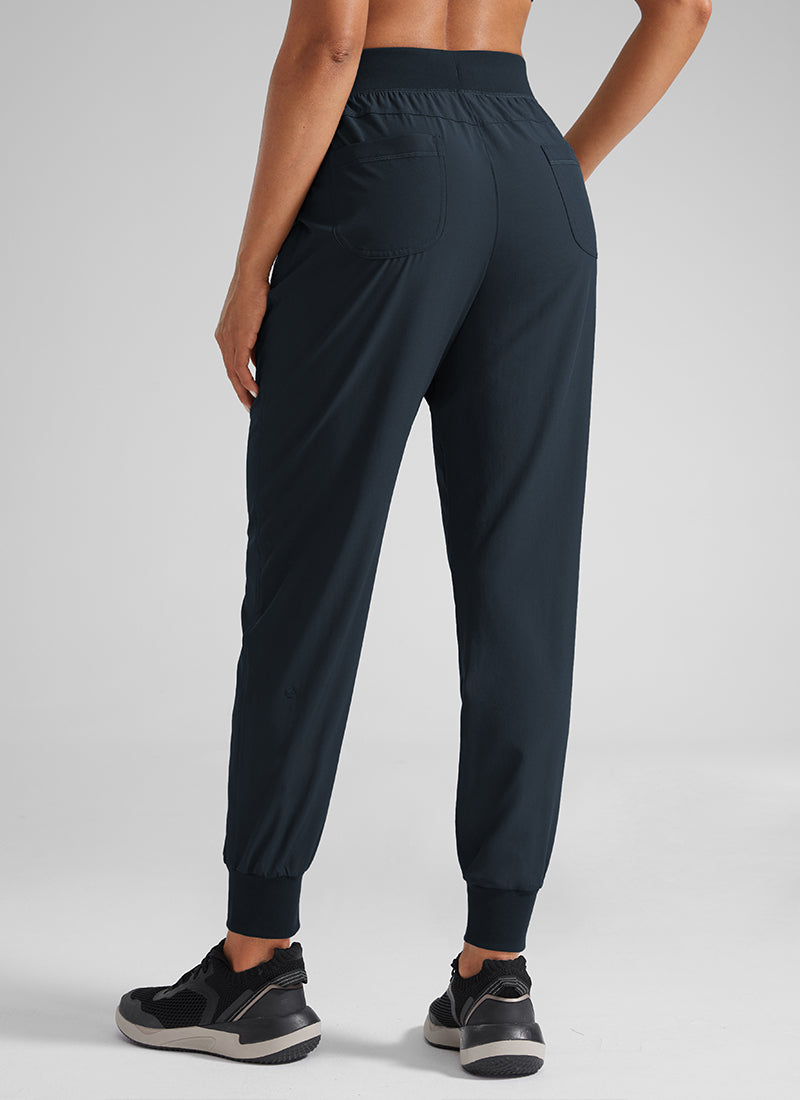 Feathery-Fit Drawstring Jogger with Pockets 28'' - Flat Waistband