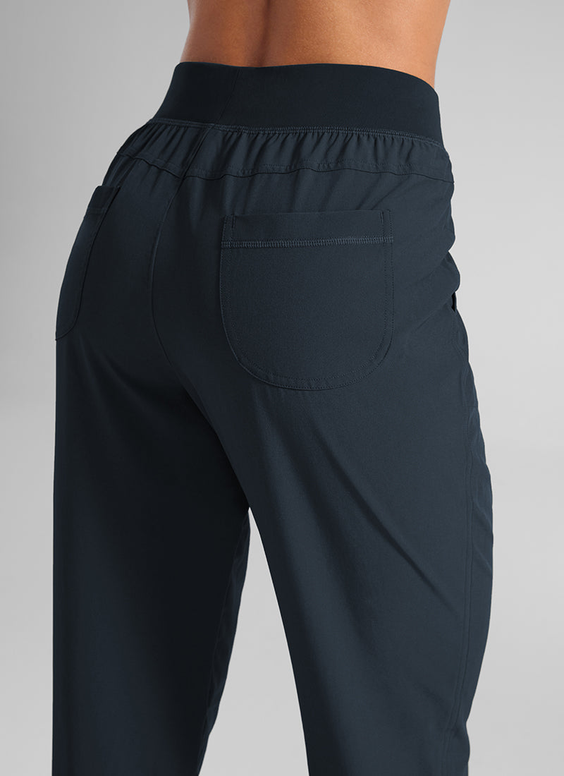 Feathery-Fit Drawstring Jogger with Pockets 28'' - Flat Waistband