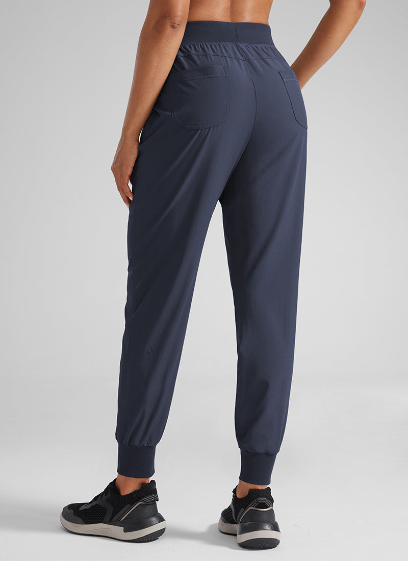 Feathery-Fit Drawstring Jogger with Pockets 28'' - Flat Waistband