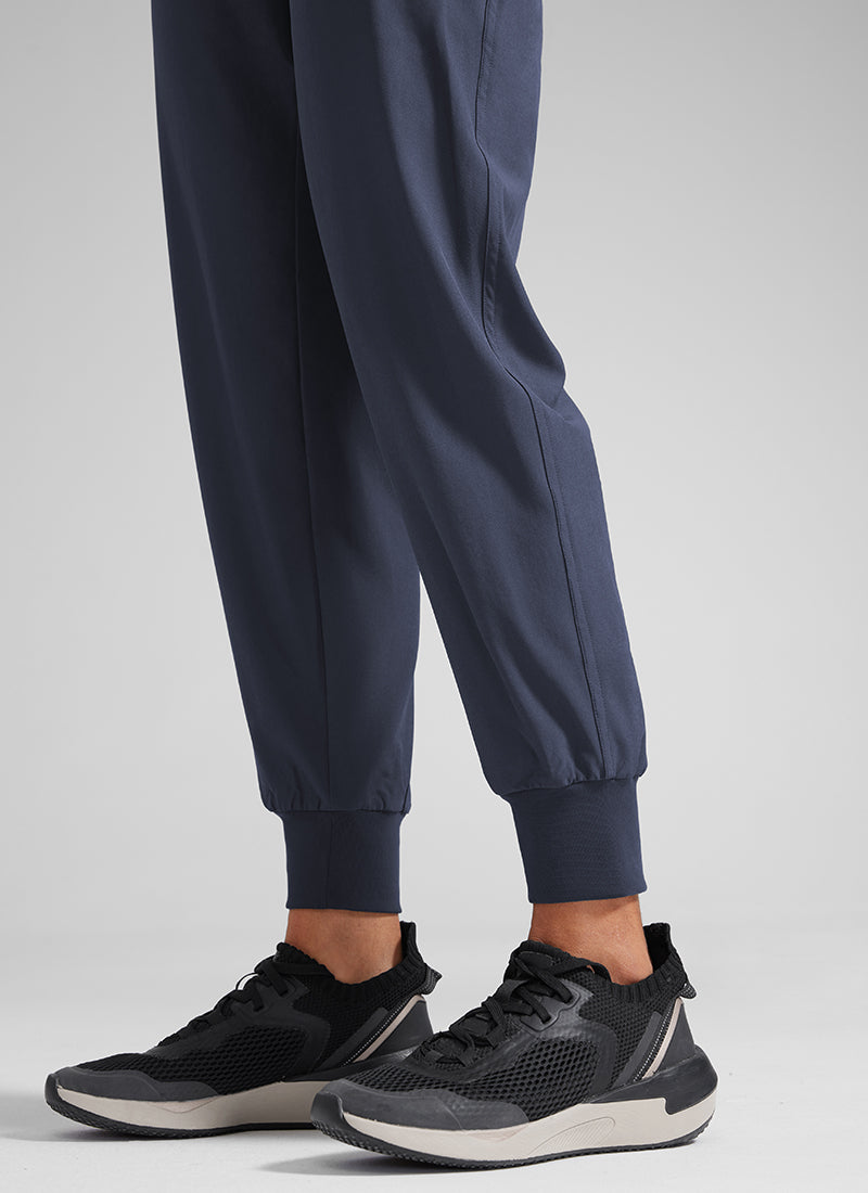 Feathery-Fit Drawstring Jogger with Pockets 28'' - Flat Waistband