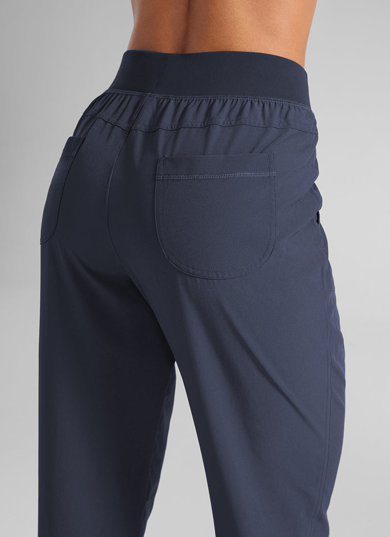 Feathery-Fit Drawstring Jogger with Pockets 28'' - Flat Waistband