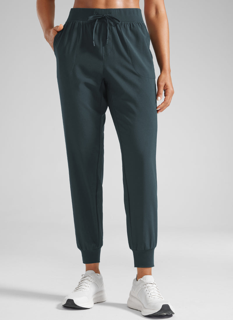 Feathery-Fit Drawstring Jogger with Pockets 28'' - Flat Waistband