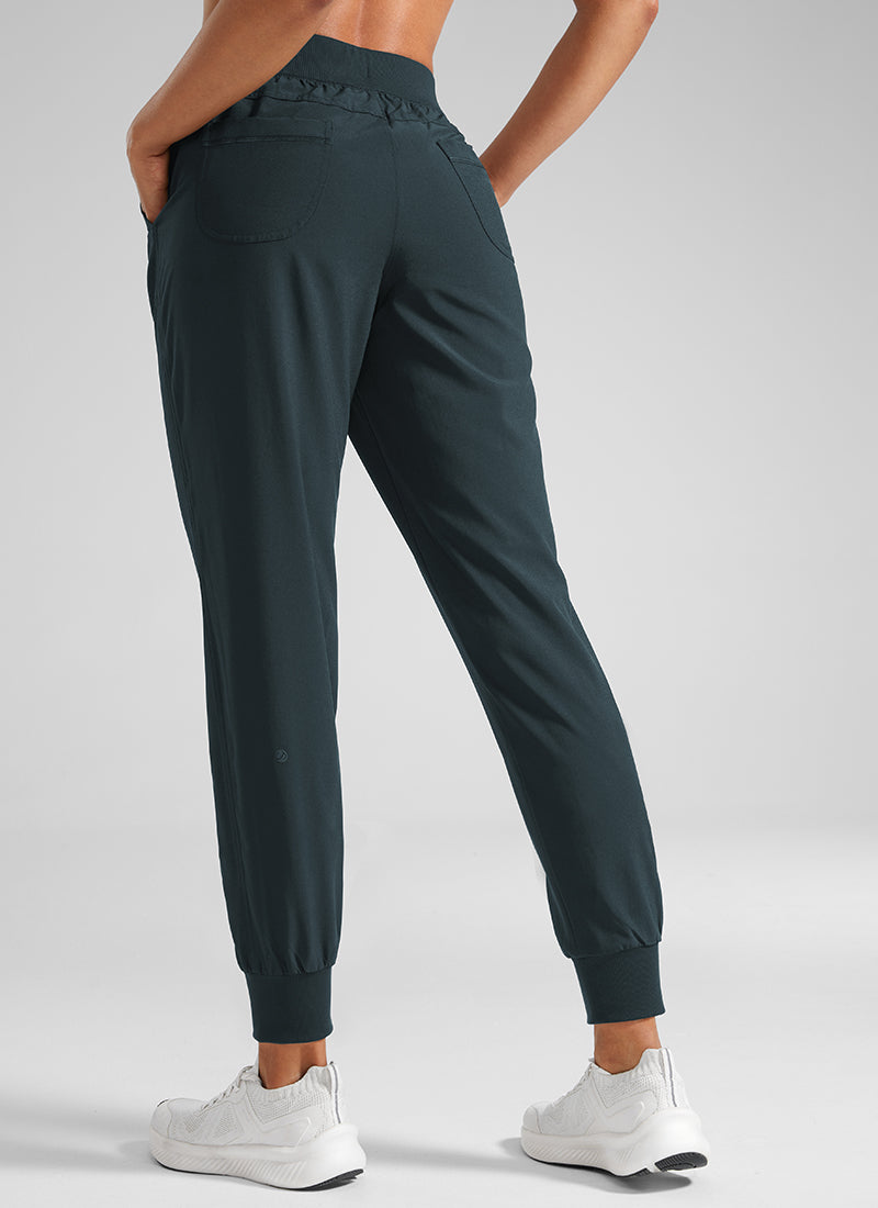 Feathery-Fit Drawstring Jogger with Pockets 28'' - Flat Waistband