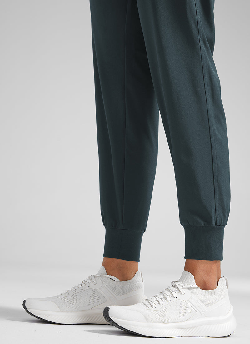 Feathery-Fit Drawstring Jogger with Pockets 28'' - Flat Waistband