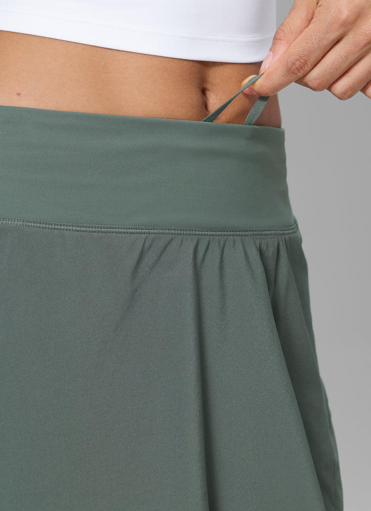 CRZ YOGA Women's Tennis Skrit Feathery-Fit Pleated Tennis Skirt 13'' Grey Sage