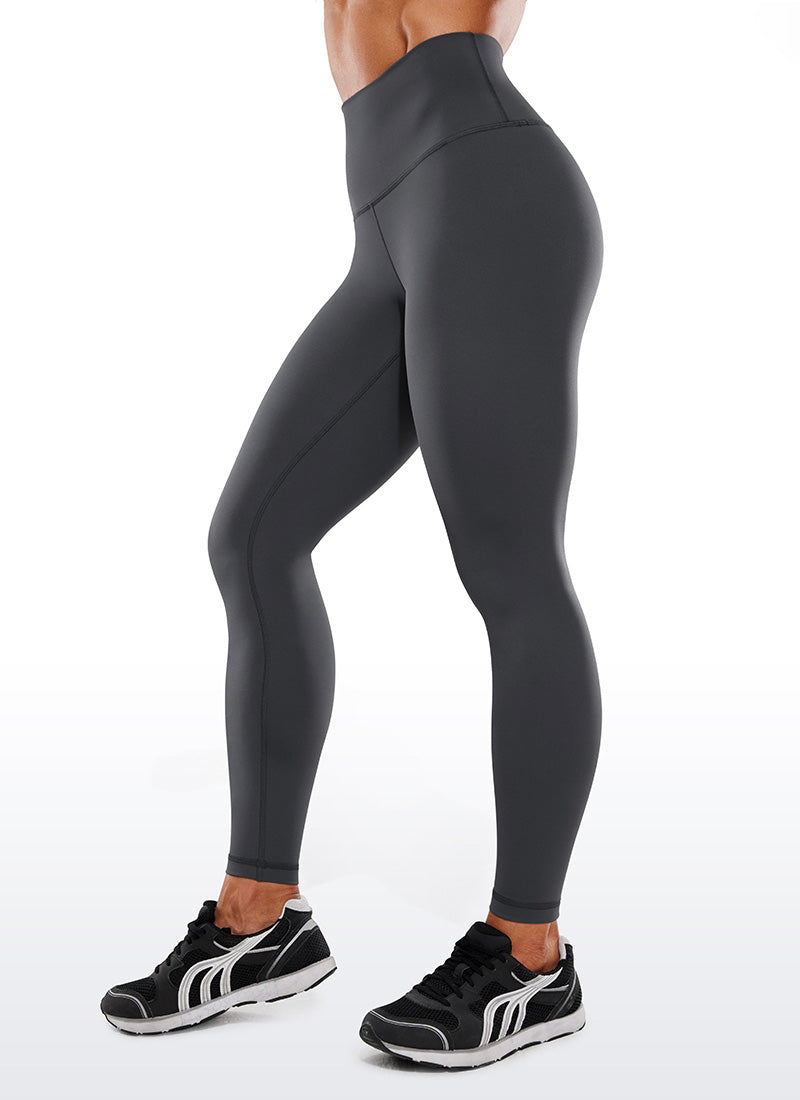 CRZ YOGA Women's Train High Rise Hugged Feel Compression Leggings 28'' Ink Gray