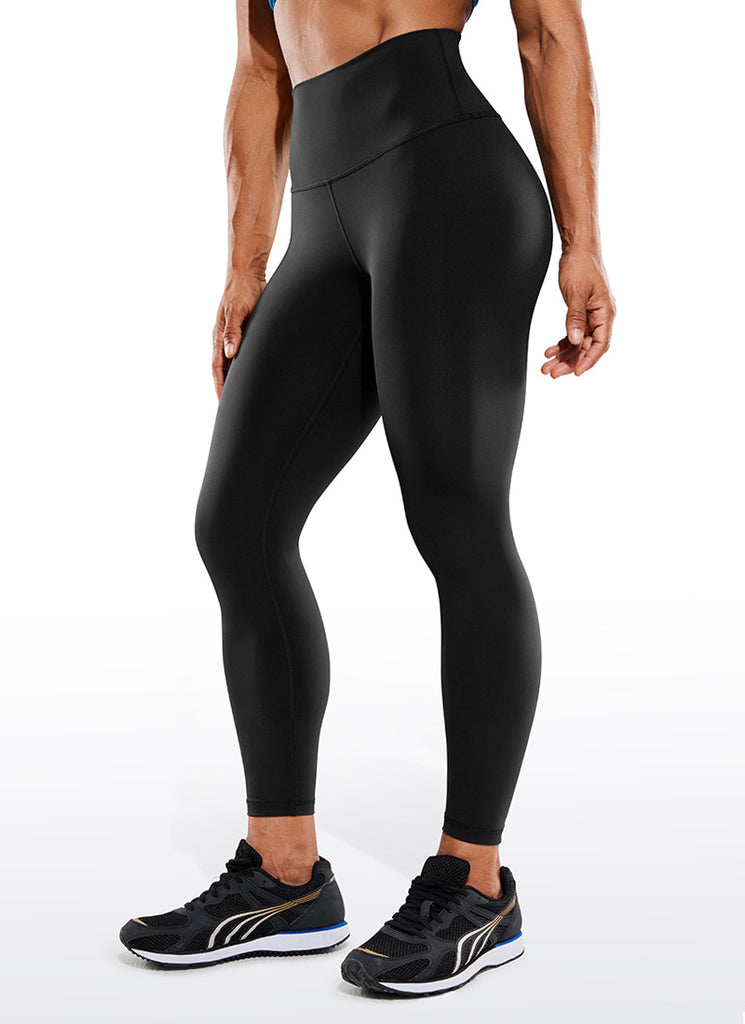 CRZ YOGA Women's Train High Rise Hugged Feel Compression Leggings 25'' Black