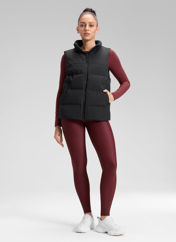 CRZ YOGA Women's Winter High Rise Thermal Fleece Lined Leggings 28'' Mysterious Grey