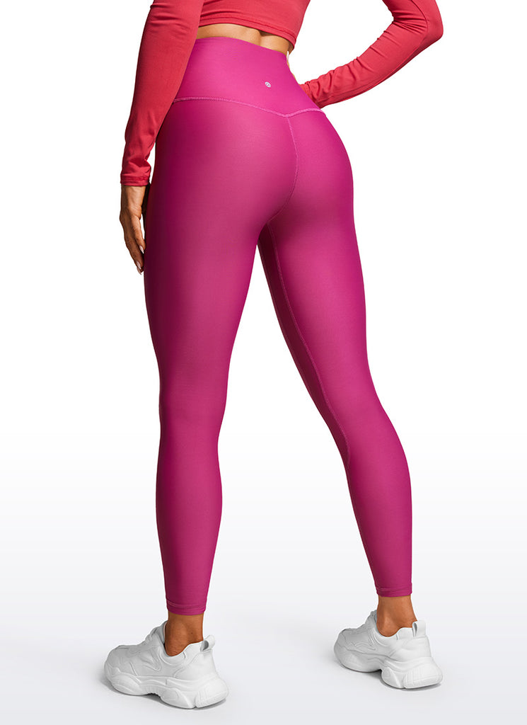 CRZ YOGA Women's Winter High Rise Thermal Fleece Lined Leggings 28'' Melanite