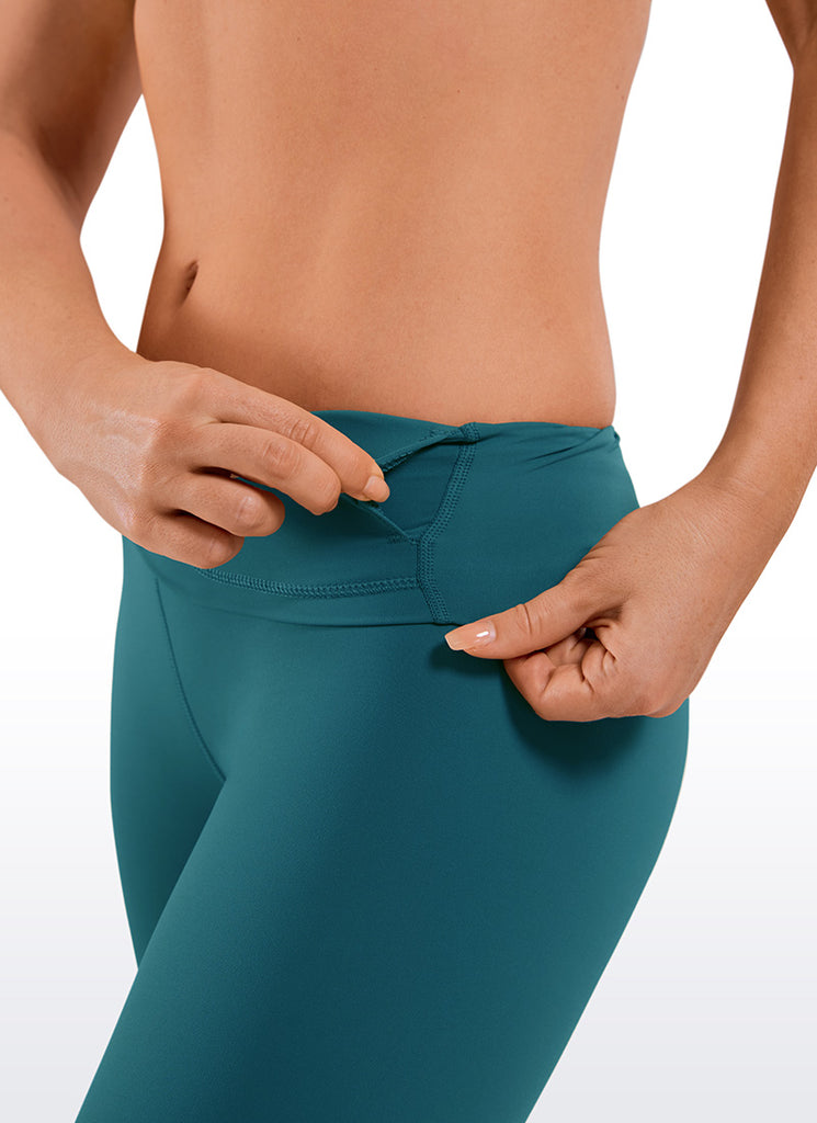 CRZ YOGA Women's Yoga High Rise Biker Shorts Nakedfeel Shorts 8'' Borealis Green