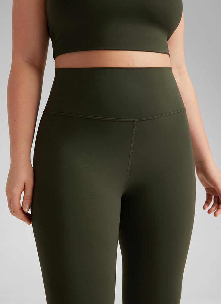CRZ YOGA Women's Yoga Lounge High Rise Butterluxe Yoga Leggings 25'' Olive Green