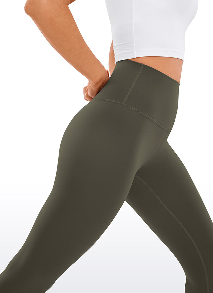 CRZ YOGA Women's Yoga Lounge High Rise Butterluxe Yoga Leggings 25'' Light Army Green