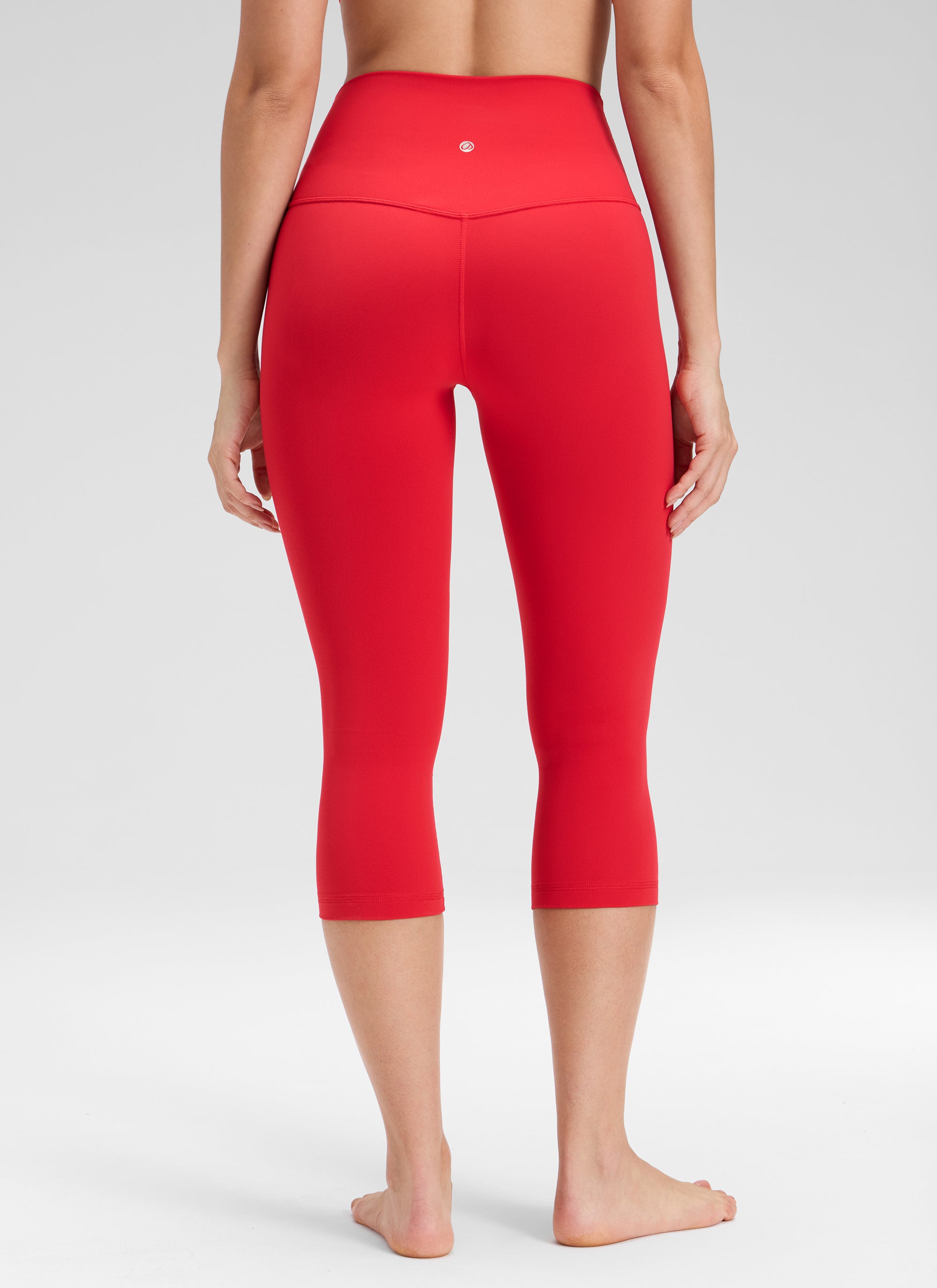 CRZ YOGA Women's Yoga Lounge High Rise Butterluxe Yoga Leggings 19'' Aurora Red @model_info:Bruna