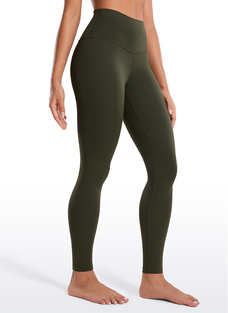 CRZ YOGA Women's Yoga Lounge High Rise Butterluxe Yoga Leggings 28'' Olive Green