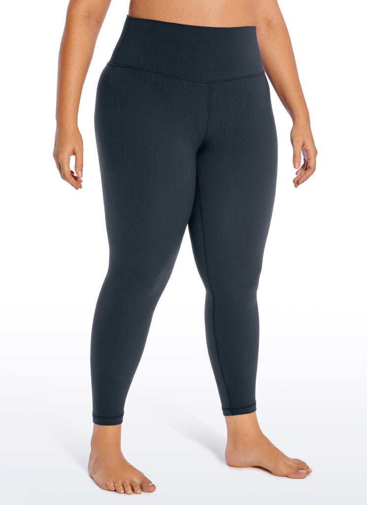 CRZ YOGA Women's Yoga High Rise Plus Size Butterluxe Leggings 25'' True Navy