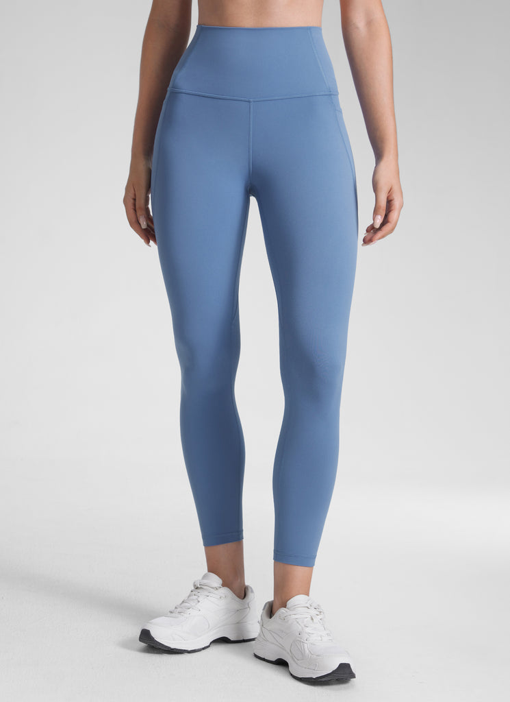 CRZ YOGA Women's Yoga Lounge High Rise Butterluxe Pocket Leggings 25'' Oasis Blue