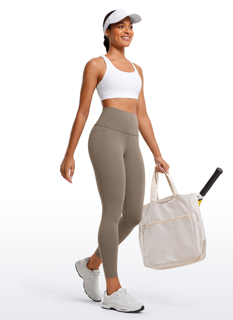 CRZ YOGA Women's Yoga Lounge High Rise Butterluxe Pocket Leggings 25'' Nomad Grey