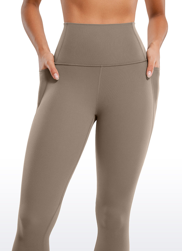 CRZ YOGA Women's Yoga Lounge High Rise Butterluxe Pocket Leggings 25'' Nomad Grey