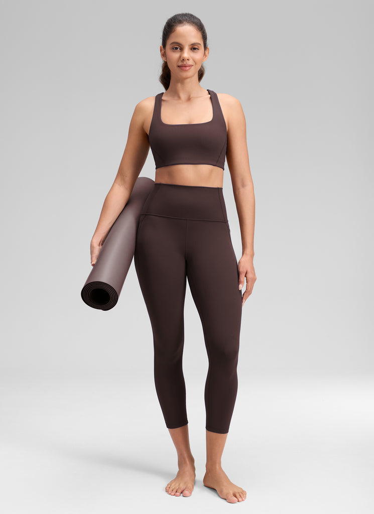 CRZ YOGA Womens Butterluxe High Waist Pockets Capri Leggings 23'' True Navy