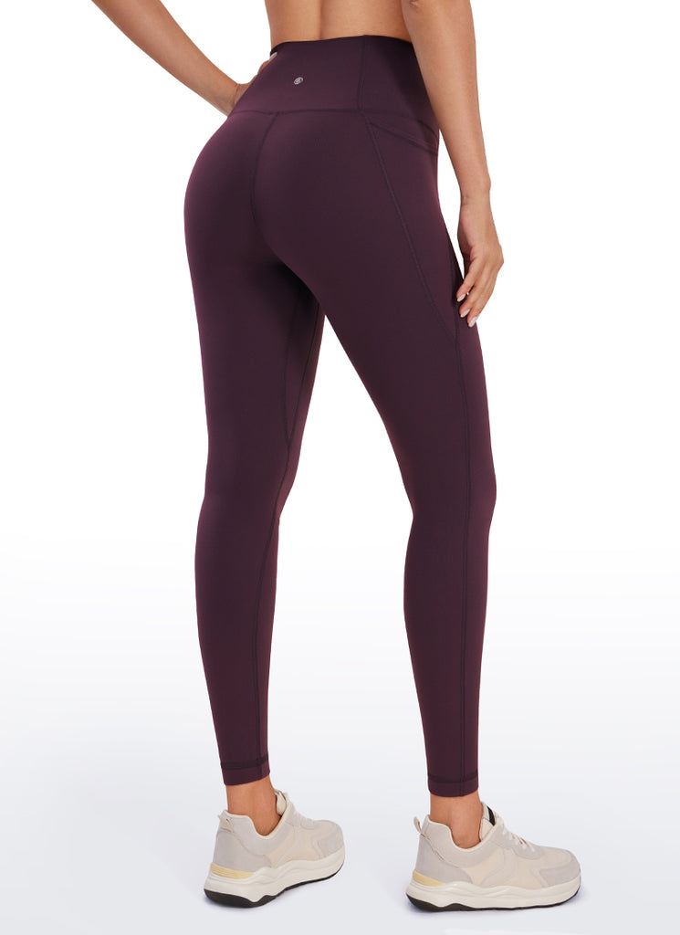 CRZ YOGA Womens Butterluxe Pockets Workout Leggings 28" Olive Green