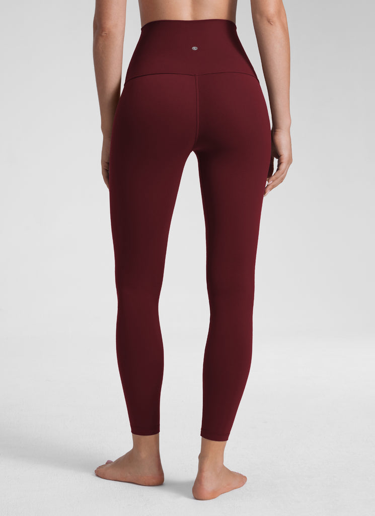 CRZ YOGA Women's Lounge Super High Rise Butterluxe Yoga Leggings 25'' Red Merlot