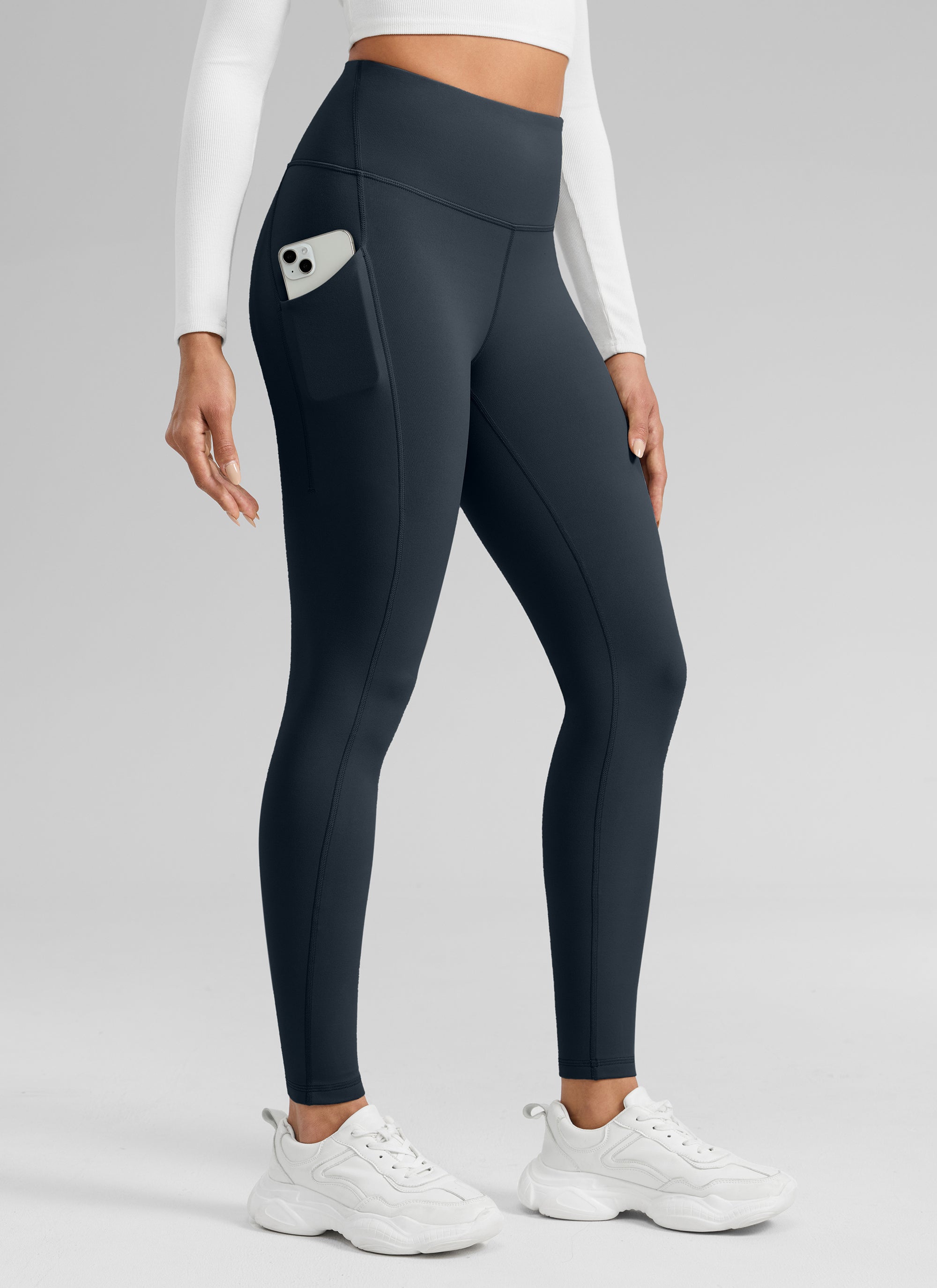 CRZ YOGA Women's Water-resistant Fleece Lined Pocket Leggings 28