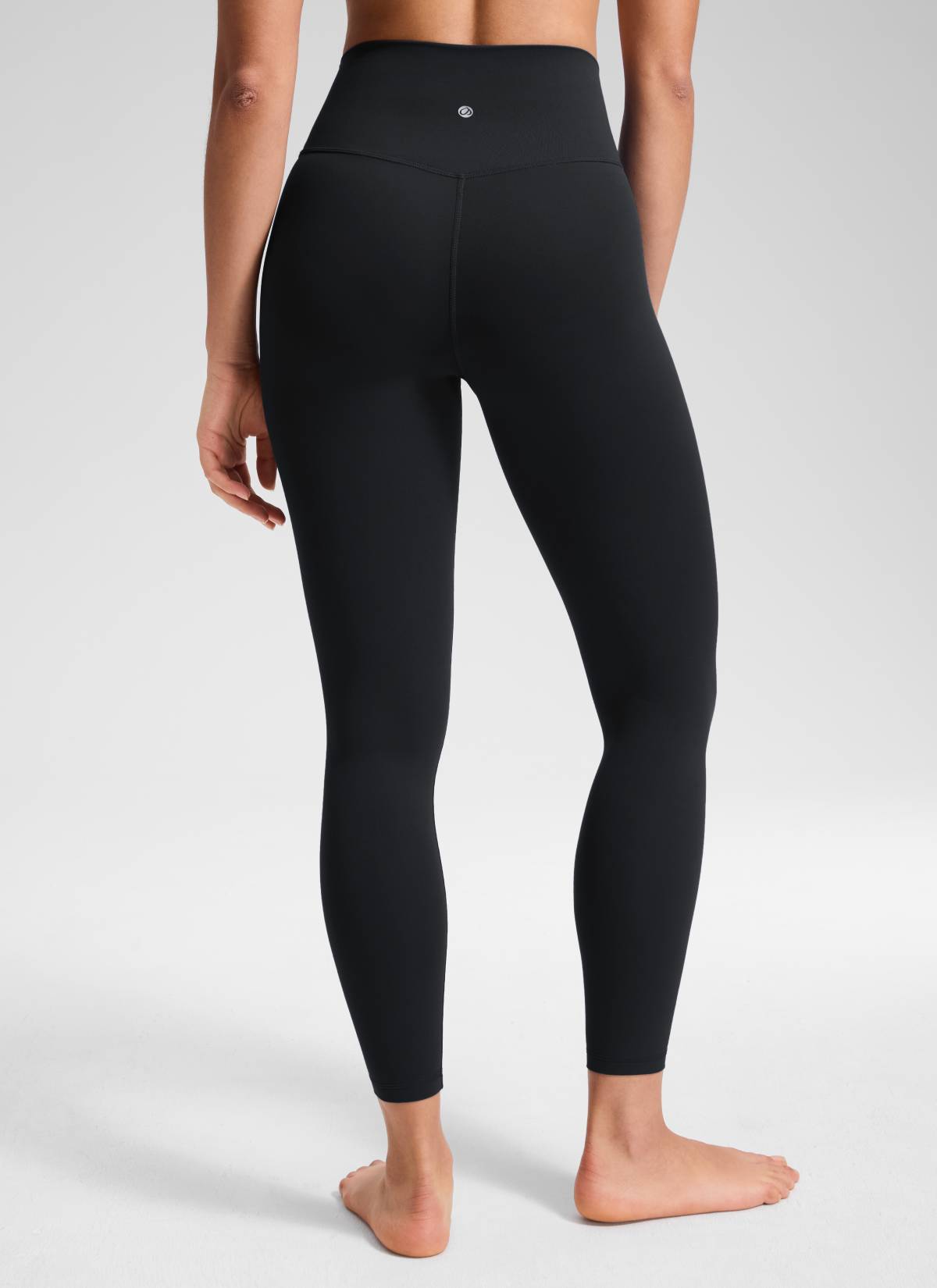CRZ YOGA Women's High Rise Butterluxe Yoga Leggings 25'' V Cross Waist Black