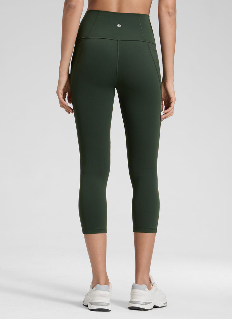 CRZ YOGA Women's Yoga High Rise Butterluxe Capri with Pockets 21'' Hot Fudge Brown