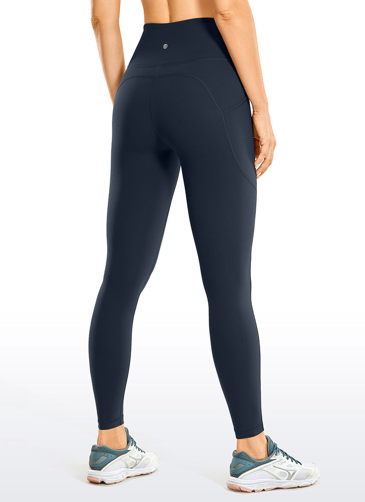 CRZ YOGA Women's Train High Rise Brushed Nakedfeel Pocket Legging 25'' Taupe