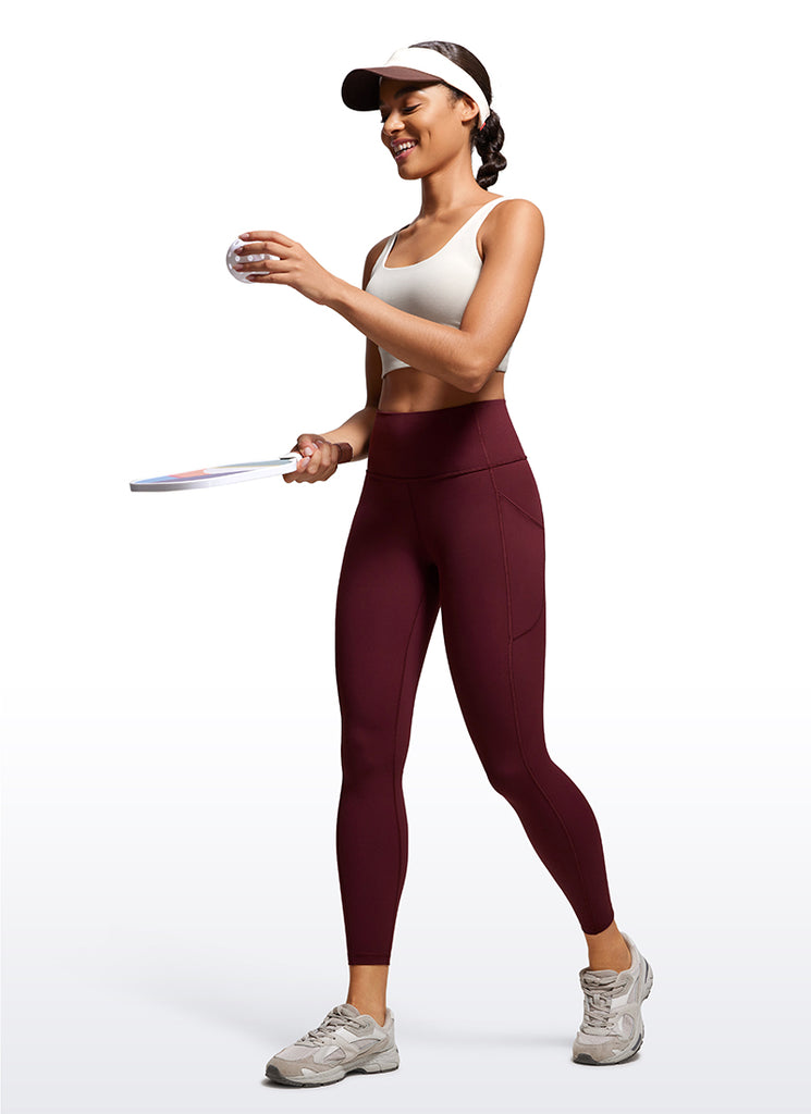 CRZ YOGA Women's Train High Rise Brushed Nakedfeel Pocket Legging 25'' True Navy