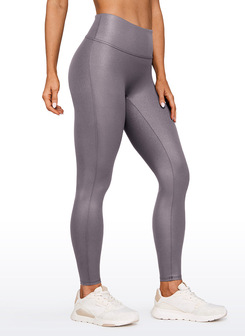 Faux Leather No Front Seam Legging 28''