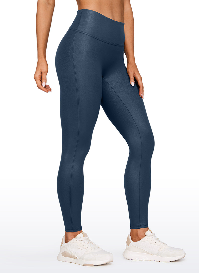 Faux Leather No Front Seam Legging 28''