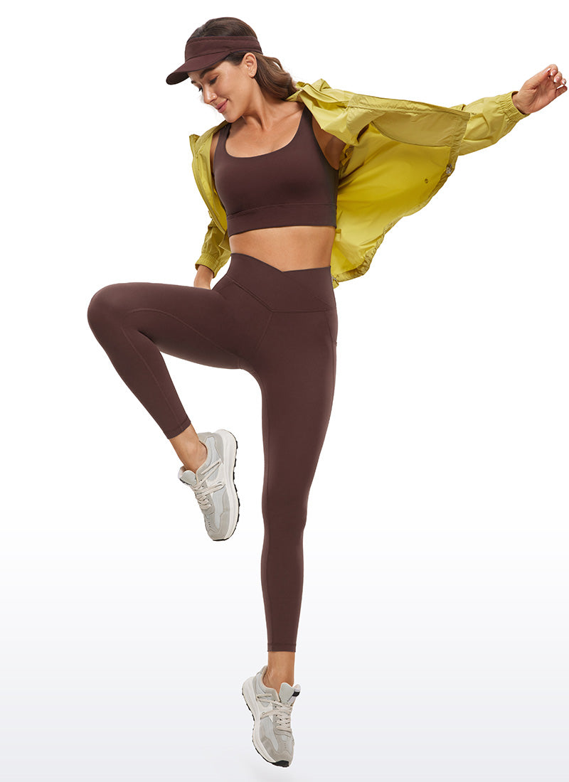 Butterluxe Yoga Pockets Leggings 25''- V Cross Waist