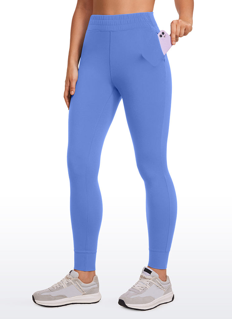 CRZ YOGA Womens Butterluxe High Waisted Joggers 27" with Pockets French Navy