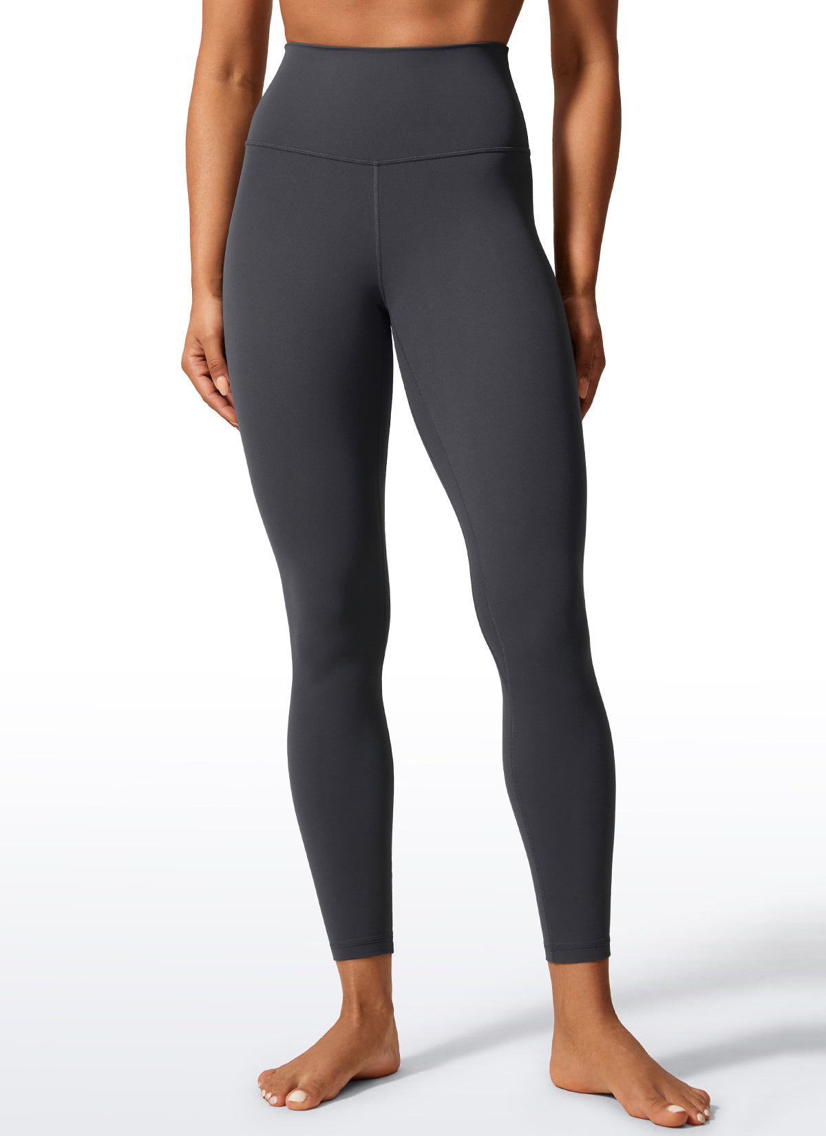 CRZ YOGA Women's Workout High Rise Butterlift Yoga Leggings 25'' Mysterious Grey