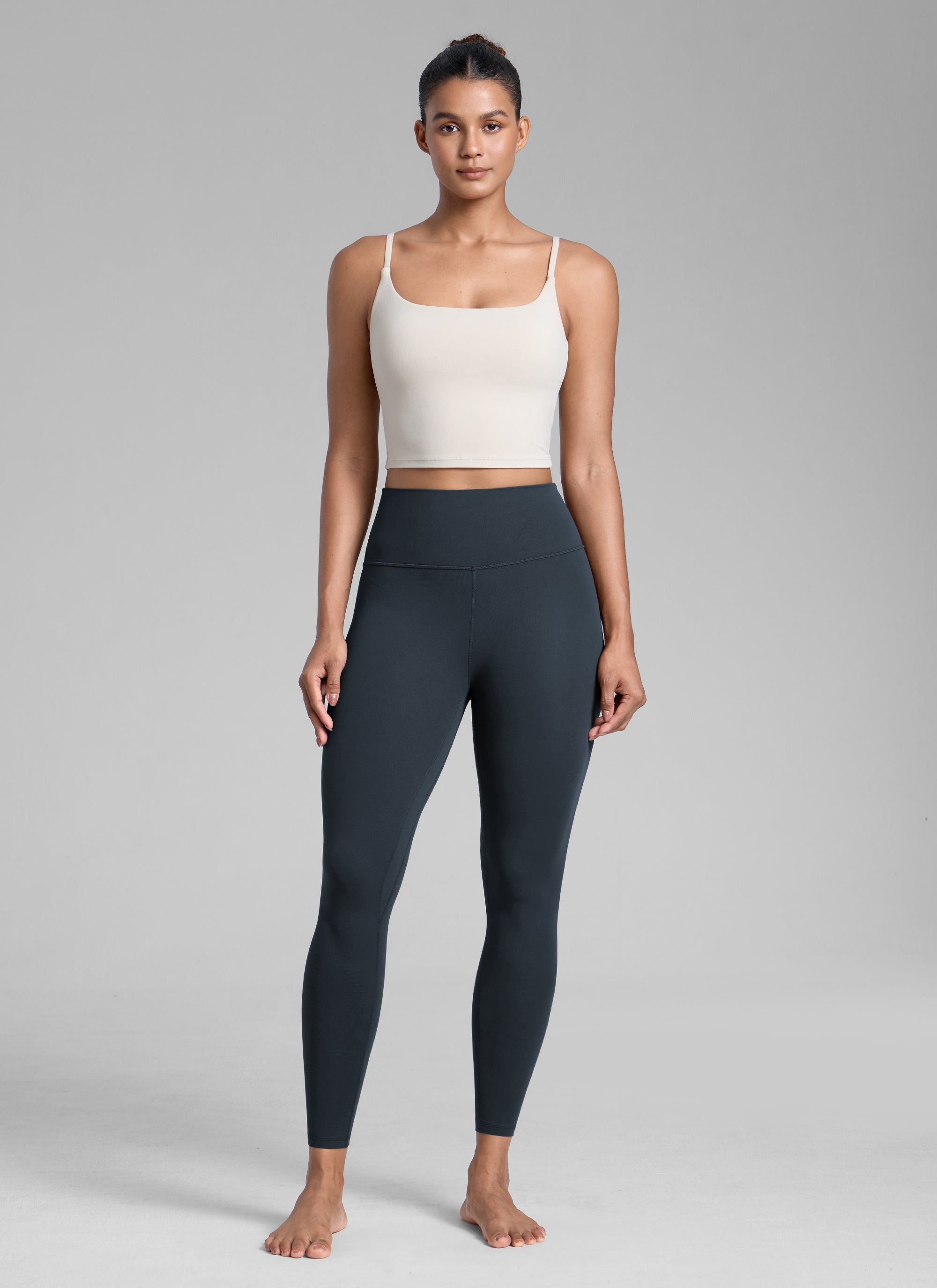 CRZ YOGA Women's Workout High Rise Butterlift Yoga Leggings 25'' Olive Green