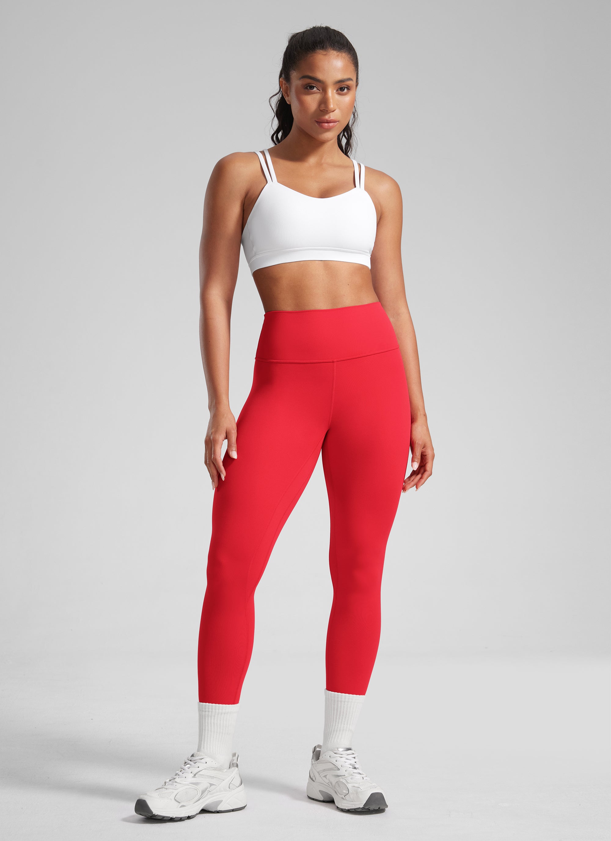 CRZ YOGA Women's Workout High Rise Butterlift Yoga Leggings 25'' Waves Blue