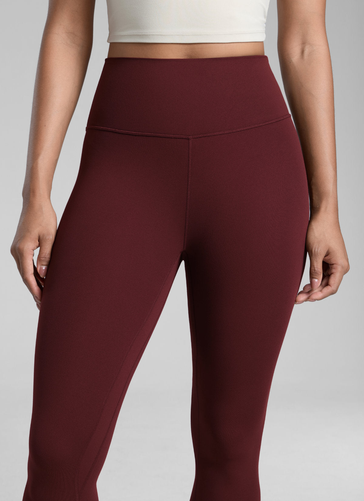 CRZ YOGA Women's Workout High Rise Butterlift Yoga Leggings 28'' Red Merlot