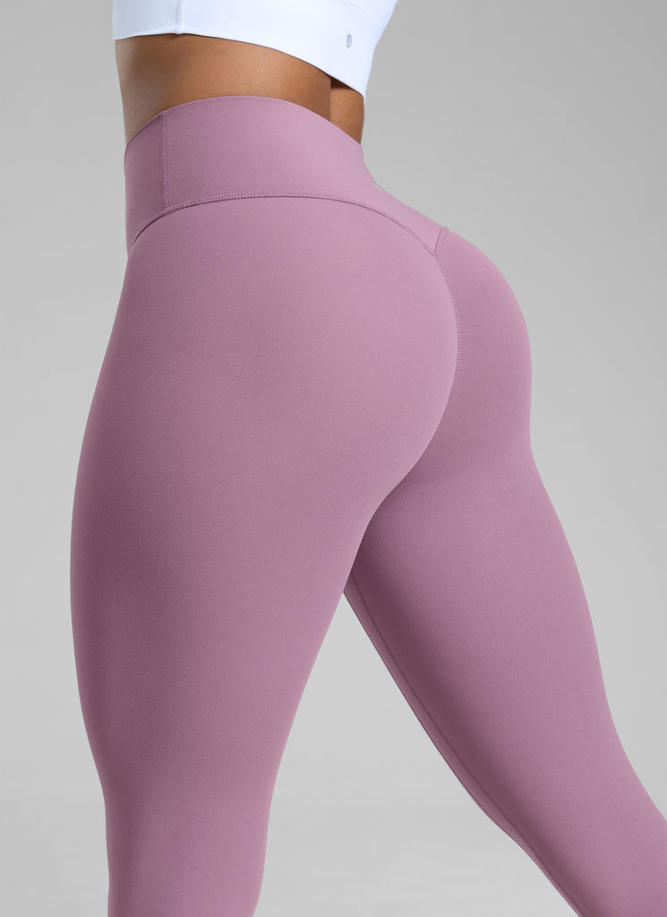 CRZ YOGA Women Butterlift High Rise Scrunch Butt Legging No Front Seam Light Lavender