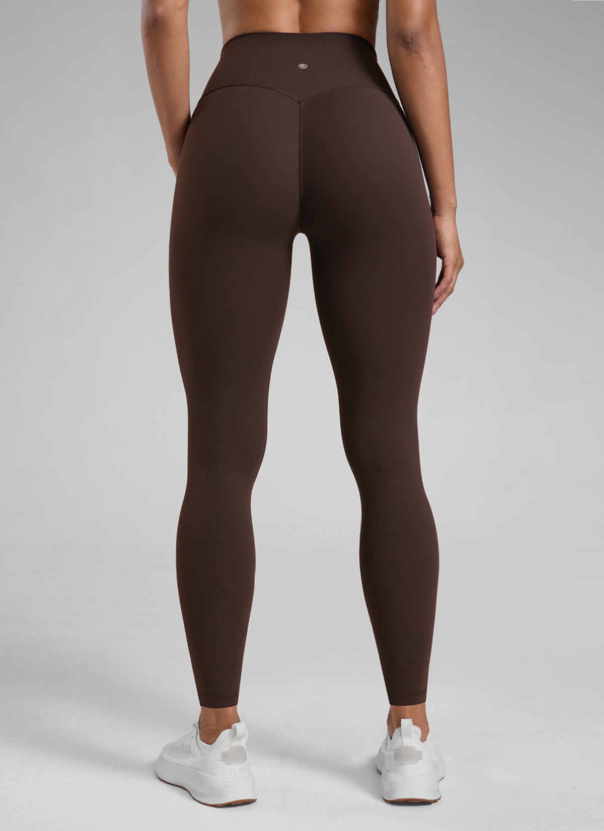 CRZ YOGA Women's Secretsculpt™ Workout No Front Seam Legging 28'' Hot Fudge Brown