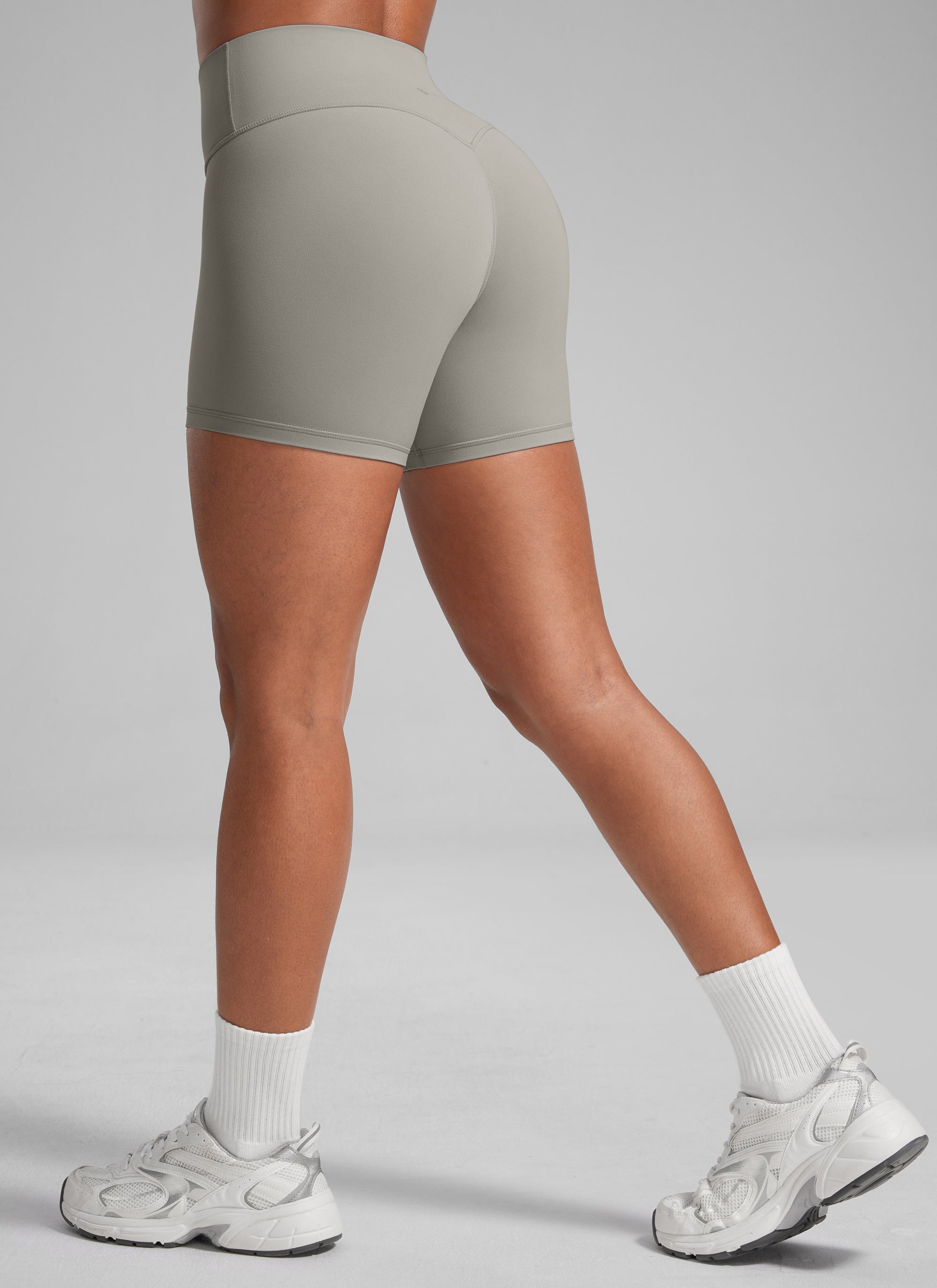 CRZ YOGA Womens Butterlift Scrunch Butt Atheletic Workout Biker Shorts Aurora Red