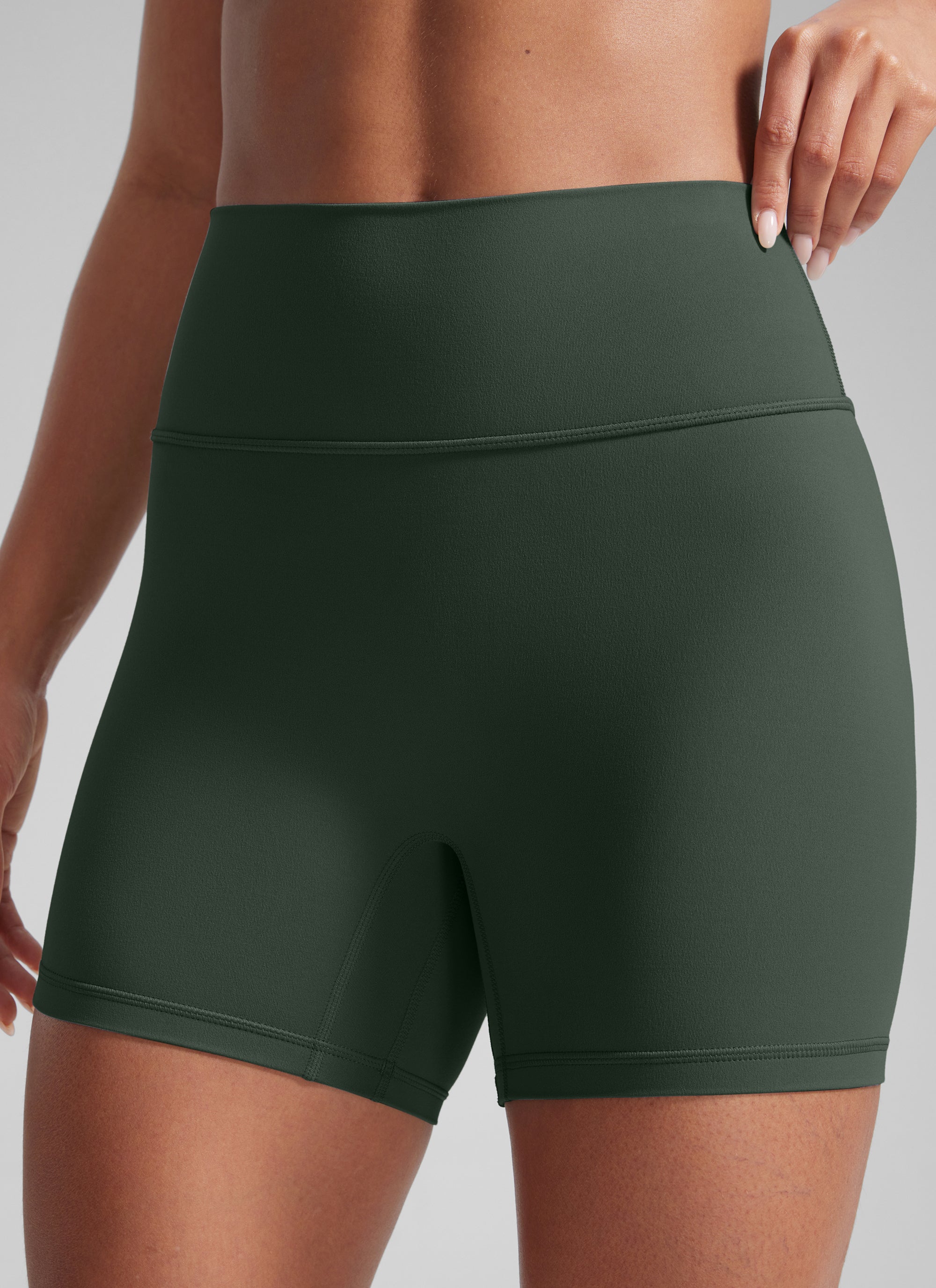 CRZ YOGA Womens Butterlift Scrunch Butt Atheletic Workout Biker Shorts Rock grey