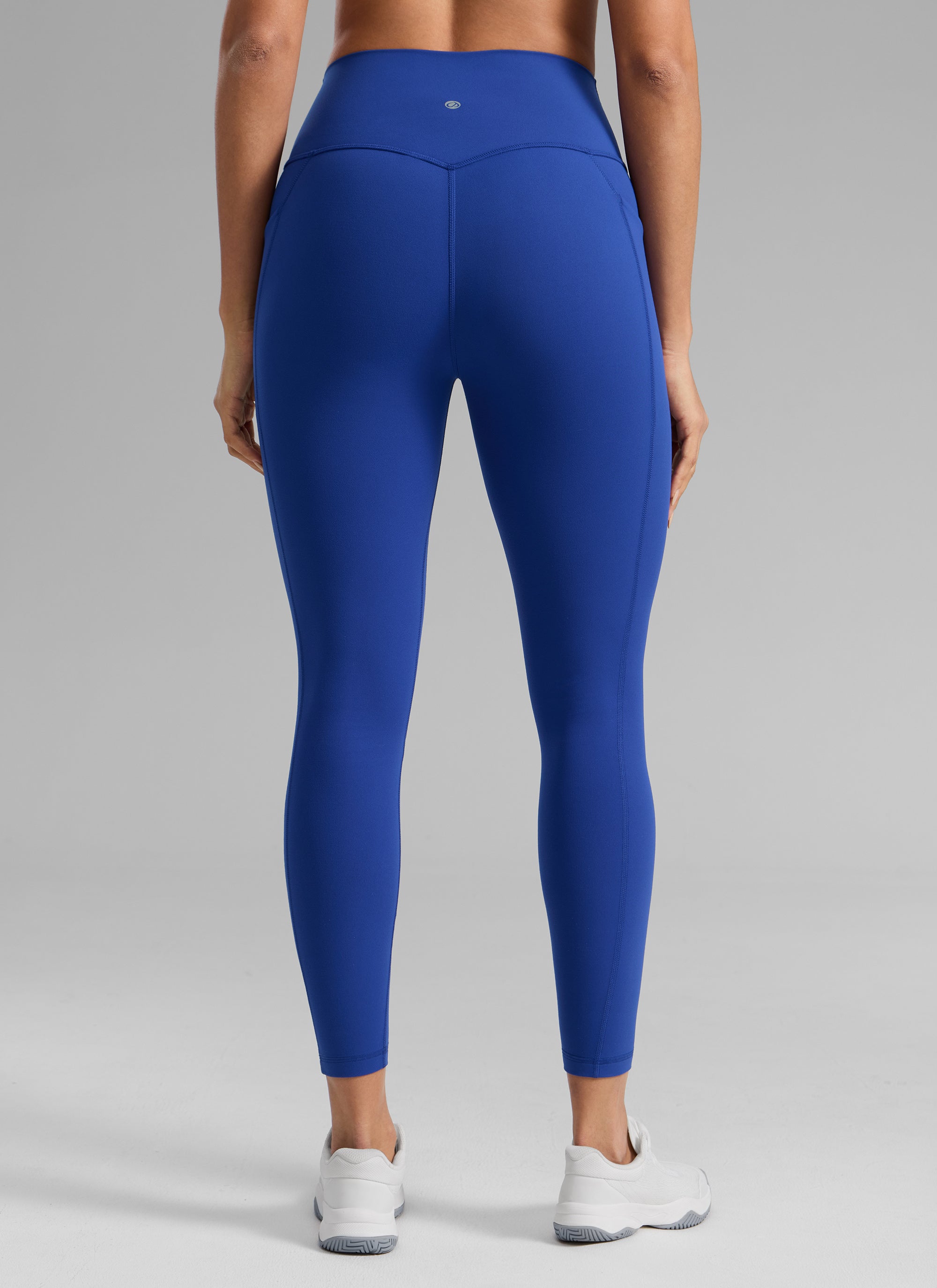 CRZ YOGA Women's Butterlift Workout High Rise Pocket Leggings 25'' Waves Blue
